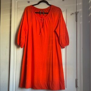 Anthropologie Anais orange tunic dress.